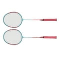 thumbnail image 2 of Badminton Racket Lightweight Portable Iron Alloy Frame Double Badminton Racquets for Beginner, 2 of 14