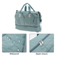 thumbnail image 4 of Bolsa de viaje Unique Bargains con diseño partitionado, bolsa de viaje con correa de equipaje fija y compartimento para zapatos, azul, 2 Pcs, 4 of 7
