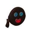 thumbnail image 3 of Monedero en forma de PALETA PAYASO, Diseño del Dulce Típico Mexicano, Redondo, Color Negro, con de Carita Feliz, Decorado con Brillos Turquesa y Rojo, Moda Kawaii, Novedoso y Encantador., 3 of 5