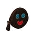 thumbnail image 3 of Monedero en forma de PALETA PAYASO, Diseño del Dulce Típico Mexicano, Redondo, Color Negro, con de Carita Feliz, Decorado con Brillos Turquesa y Rojo, Moda Kawaii, Novedoso y Encantador., 3 of 5