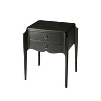 Butler Specialty Company End Table Nightstand Bedside Rectangle in Wood - Black