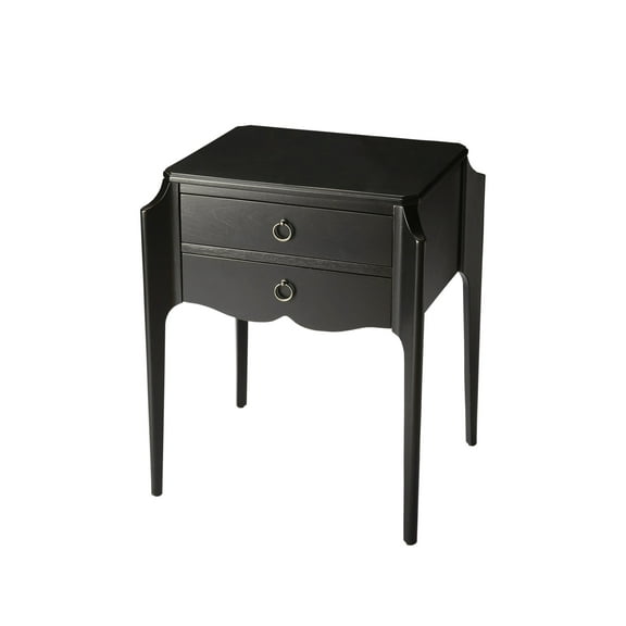 Butler Specialty Company End Table Nightstand Bedside Rectangle in Wood - Black