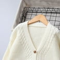 thumbnail image 6 of NAISIBABY Boys Cardigan Sweater, Long Sleeve Buttons V-Neck with Pockets Casual School Uniform Knit Outwear White 5T, 6 of 9