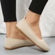 thumbnail image 4 of Amzcrzy Zapatos de mujer,Zapatos de mujer,Zapatillas de mujer, Zapatos planos de punta redonda de color liso para mujer, zapatillas suaves e informales Sandalias Mujer Zapatillas De Casa, 4 of 7