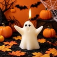 thumbnail image 5 of Halloween Ghost Candle Figurine Decor, Cute Spooky Wax Centerpiece Ornament Stable Base, Tabletop Party Home Display for Halloween Haunted House Decoration, 5 of 9