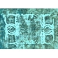 thumbnail image 1 of Ahgly Company Machine Washable Indoor Rectangle Abstract Light Blue Modern Area Rugs, 5' x 7', 1 of 4