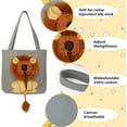 thumbnail image 2 of Pet Canvas Shoulder Carrying Bag,Cute Lion-Shaped Pet Canvas Shoulder Bag Cat Carrier,Portable Cats Small Pet Canvas Tote Chest Bag,Pet Carrier Pet Supplies, 2 of 4