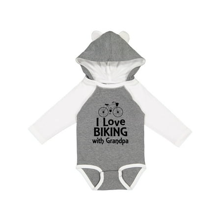 

Inktastic I Love Biking with Grandpa Gift Baby Boy or Baby Girl Long Sleeve Bodysuit