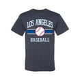 thumbnail image 2 of Wild Bobby City of Los Angeles LA Baseball Fantasy Fan Sports Men's T-Shirt, Vintage Heather Navy, 3X-Large, 2 of 6