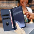 thumbnail image 6 of Wallet Leather Case For Samsung Galaxy A57 5G 6.7",with Card Holder, Shockproof ,Kickstand ,Embossed Multifunctional Magnetic Phone Case,Dark Blue,For Galaxy A57 5G, 6 of 7