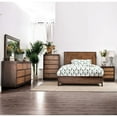 thumbnail image 5 of Furniture of America Zedina Wood Queen Panel Bed in Antique Brown, 5 of 6