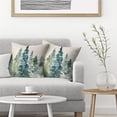 thumbnail image 4 of Watercolor Dark Green Tree Pillow Covers 18X18 Set of 2, Nature Themed Christmas Throw Pillow Covers Rustic Forest Pillowcase Decor for Indoor Outdoor Home Sofa Bedroom Living Room, 4 of 7