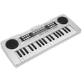 thumbnail image 2 of Electronic Keyboard 37 Piano Keys Children Toys Musical Instrument with MicrophoneSilver, 2 of 5