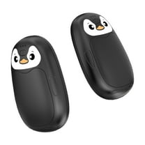 FANDLISS Hand Warmer Electric 2pcs, Black Pocket Warmer with 8000mAh, USB Pocket Warmer Reusable with 3 Heating Stages, Winter Gifts for Women Men Outdoor Camping Sports