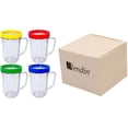 thumbnail image 5 of Replacement Blender Mugs Cup with Colored Comfort Lip Rings, Compatible with Original Magic Bullet Blender 250W MB-1001, MB-1001B, MBR-1101, MBR-1701, MBR-1702, MBR-0301, 16 Ounce, 4-Pack, 5 of 5