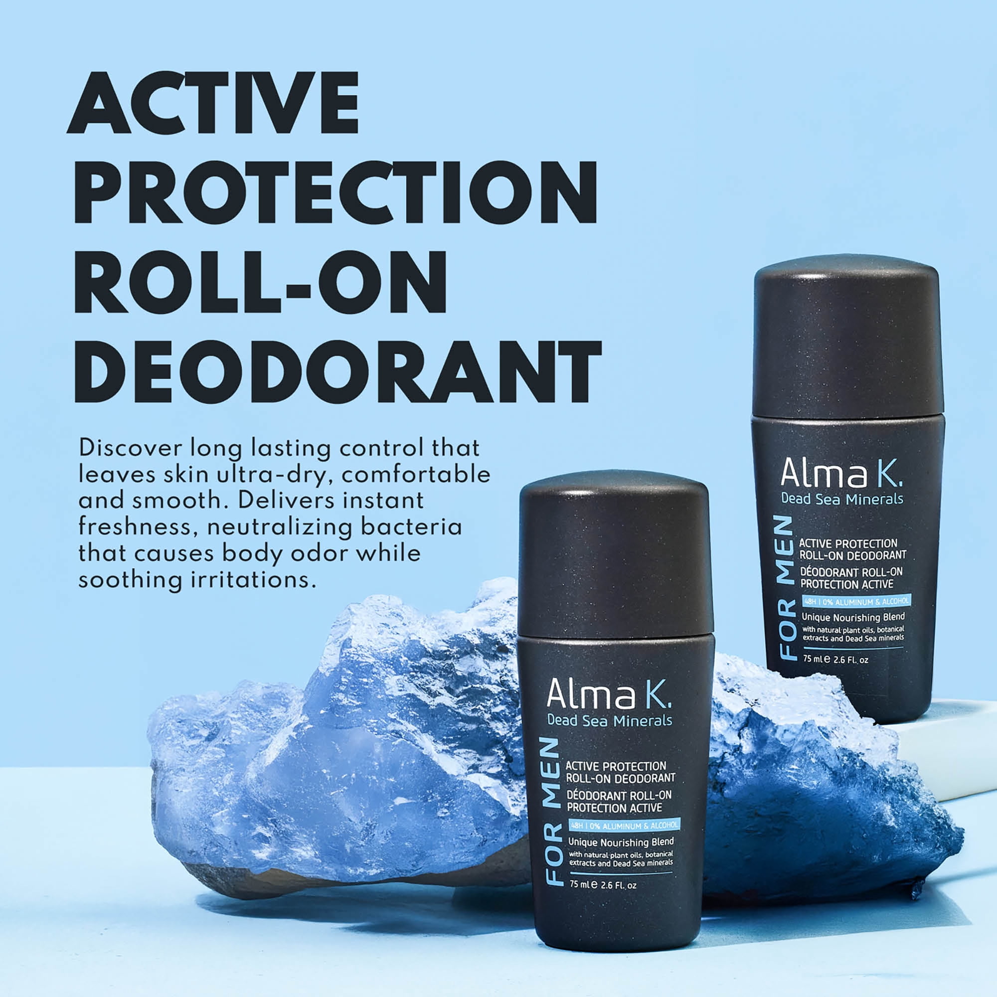 Alma K Active Protection Roll On Deodorant, Deodorant for Women, 2.6 oz