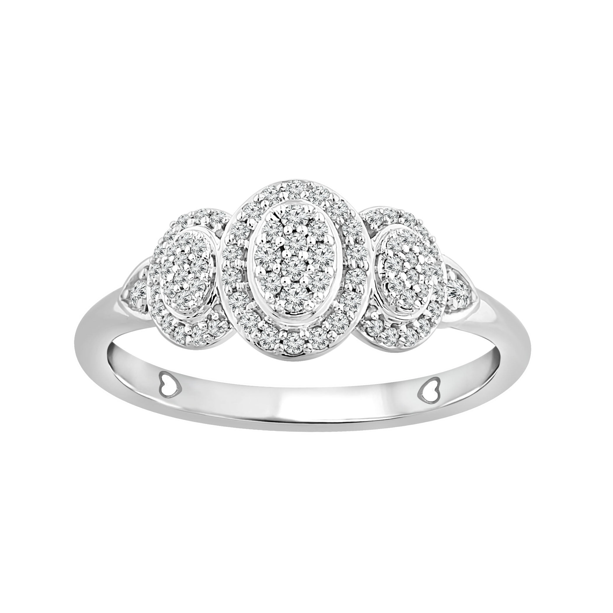 Color of Love 1/4 Carat T.W. Diamond Promise Ring in 10K White Gold (I-J,I3)