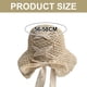 thumbnail image 2 of Sombrero de paja con lazo transpirable y circunferencia de 54-58 cm, sombrero de verano plegable de ala grande, sombrero para el sol para playa y mar, 2 of 6