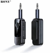 RONY Bluetooth 5.4 Transmitter Receiver 2-in-1 Audio Adapter, AUX Bluetooth Adapter for TV, Airplane, Car, Speaker & Headphones, Dual Pairing & Hands-Free Calling
