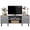 Gray, variant on Vineego TV Stand for 55 Inch TV with 2 Push-to-Open Doors, Mid-Century Modern Media Console with Open Shelves, Entertainment Center for Living Room Bedroom, Gray