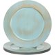 thumbnail image 1 of Platos de Cargador Redondos de 13 Pulgadas, Paquete de 6 Cargadores de Plástico con Patrón de Anillo para Platos de Cena, Juego de Platos de Cargador Vintage a Granel para Bodas, Turquesa, 1 of 4