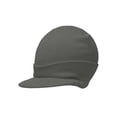 thumbnail image 1 of NEW CUFFLESS HEATHER CHARCOAL Beanie Visor Skull Cap HAT, 1 of 2
