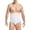 White, variant on Mens Double Layer Waist Control Brief Shapewear High Waist Tummy Support Body Shaper Slim Leg Triangle Underwear Daily Black M