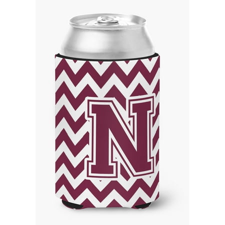 

Letter N Chevron Maroon and White Can or Bottle Hugger