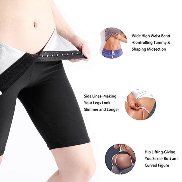 Pantalones de sauna 2 en 1 para mujer, para hacer ejercicio, para adelgazar, mallas de entrenamiento, pantalones deportivos de sauna
