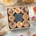 thumbnail image 4 of Wooden Stamps Set Card Making Wood Stamps for Journals Painting Scrapbooking Butterfly, 4 of 8