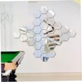 thumbnail image 3 of IFANLANDOR Hexagonal Mirror Tiles Wall Stickers 12Pcs Acrylic For Kids Bedroom Decor, 3 of 8