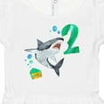 thumbnail image 4 of Inktastic Second Birthday Shark with Cake Girls Baby Dress, 4 of 5