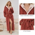 thumbnail image 3 of Robes for Women, PUTUO Hooded Womens Robes, Plush Soft Fluffy Long Robe, Comfy Spa Nightgown Housecoat with Side Pocket, Winter Warm Sleepwear Gift for Women, 3 of 9