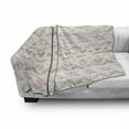 thumbnail image 3 of Pastel Soft Flannel Fleece Throw Blanket, Aztec Style Pattern with Hearts Geometric Vintage Romantic Grunge, Cozy Plush for Indoor and Outdoor Use, 70" x 90", Multicolor, by Ambesonne, 3 of 6