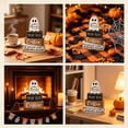 thumbnail image 6 of 4 Pcs Halloween Decorations Table Decor Coffee Ghost Wooden Sign Halloween Tiered Tray Decor Farmhouse Ghost Tabletop Centerpiece Decorative Coffee Bar Block Signs for Home Office Kitchen Shelf, 6 of 6