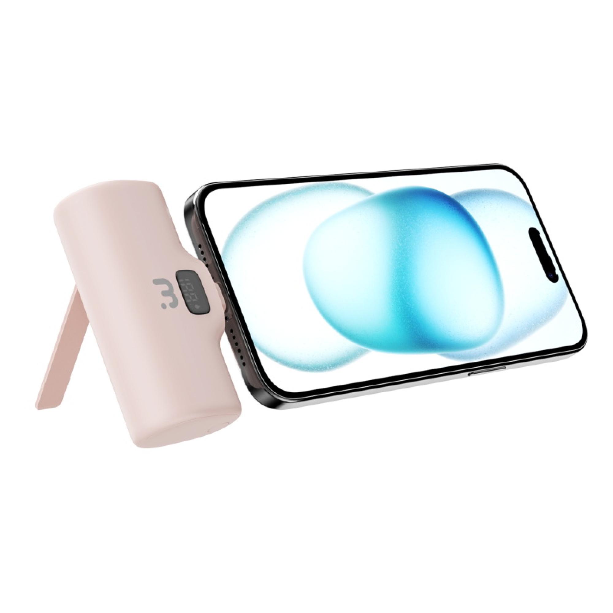 5000 mAh USB‑C Portable Travel-Ready Compact USB-C Quick-Charge Portable Charger with Built-In Stand