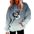 thumbnail image 2 of FAIWAD Hoodies for Women Drawstring Pullover with Pocket Gradient Print Casual Hooded Sweatshirt, 2 of 4