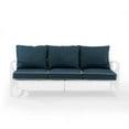 thumbnail image 4 of Crosley Kaplan Outdoor Metal Sofa in Navy/White, 4 of 15