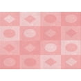 thumbnail image 1 of Ahgly Company Machine Washable Indoor Rectangle Transitional Pastel Red Pink Area Rugs, 2' x 5', 1 of 7