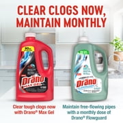 Drano Max Gel Drain Clog Remover, 160 Ounces, 2 Count