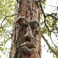 thumbnail image 4 of Ygjytge Estatuas Resina Old Man Tree Caras Bricolaje Dibujadas A Mano para Adornos Al Aire Libre (B), 4 of 6