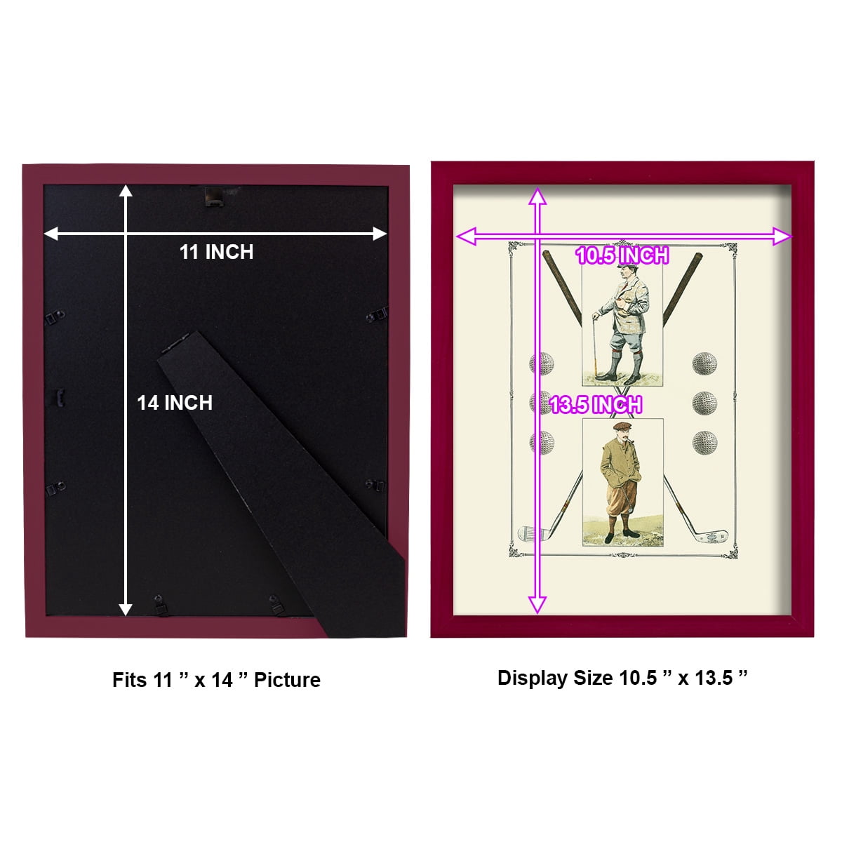 Golfers: John Henry & R. Maxwell -Framed Print w/glass-Cherry Red