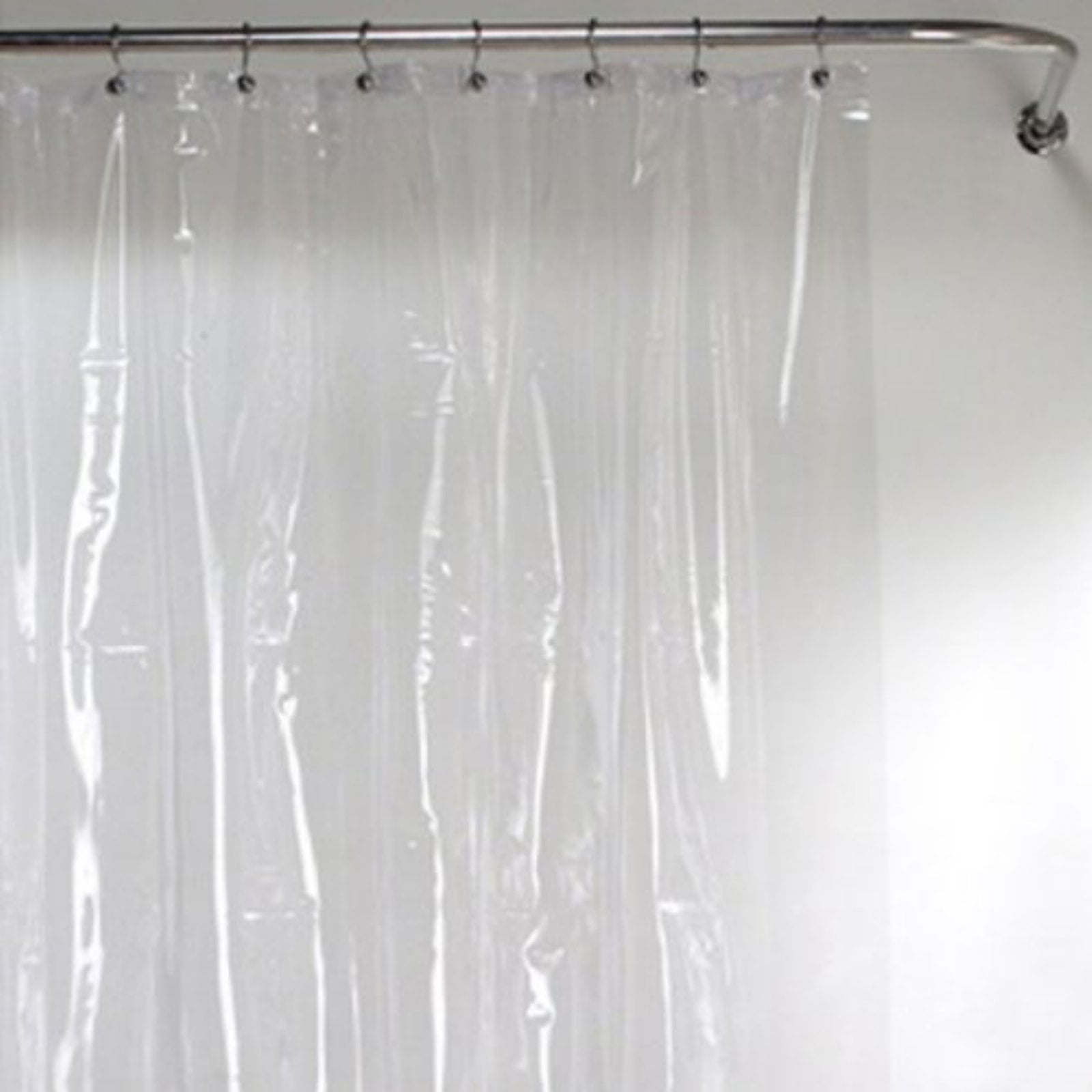 Long Shower Curtain Liner Clear Vinyl, How To Install Shower Curtain Liner