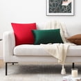 thumbnail image 4 of TIFOR Set of 2 Cozy Velvet Square Decorative Throw Pillow Covers for Couch and Bed, Red, 18 x 18 Inches Red 18 x 18-Inch, 4 of 5