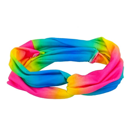 Lux Accessories Multicolored Colorful Rainbow Fabric Stretch Fashion Headbands