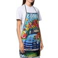 thumbnail image 4 of Pofeuu Floral Truck Welcome Print Aprons with Pockets, Cute Aprons for Kitchen, Cooking, Server, Barber, Chef Apron, 4 of 7
