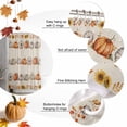 thumbnail image 5 of Shower Curtain 72"W x 96"L Autumn Thanksgiving Pumpkin Linen Fabric Shower Curtains Set with Hooks Water Repellent Bathroom Curtains Machine Washable Bathroom Accessories, 5 of 6