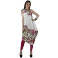 thumbnail image 3 of Moomaya Robe Kurti Sans Manches à une Épaule Imprimée pour Femmes Vêtements de Fête Boho, 3 of 7