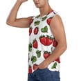 thumbnail image 3 of Balery Hand Drawn Strawberry Men's Sleeveless Muscle Shirts Workout Tank Top, Moisture Wicking, Odor Protection-XX-Large, 3 of 8