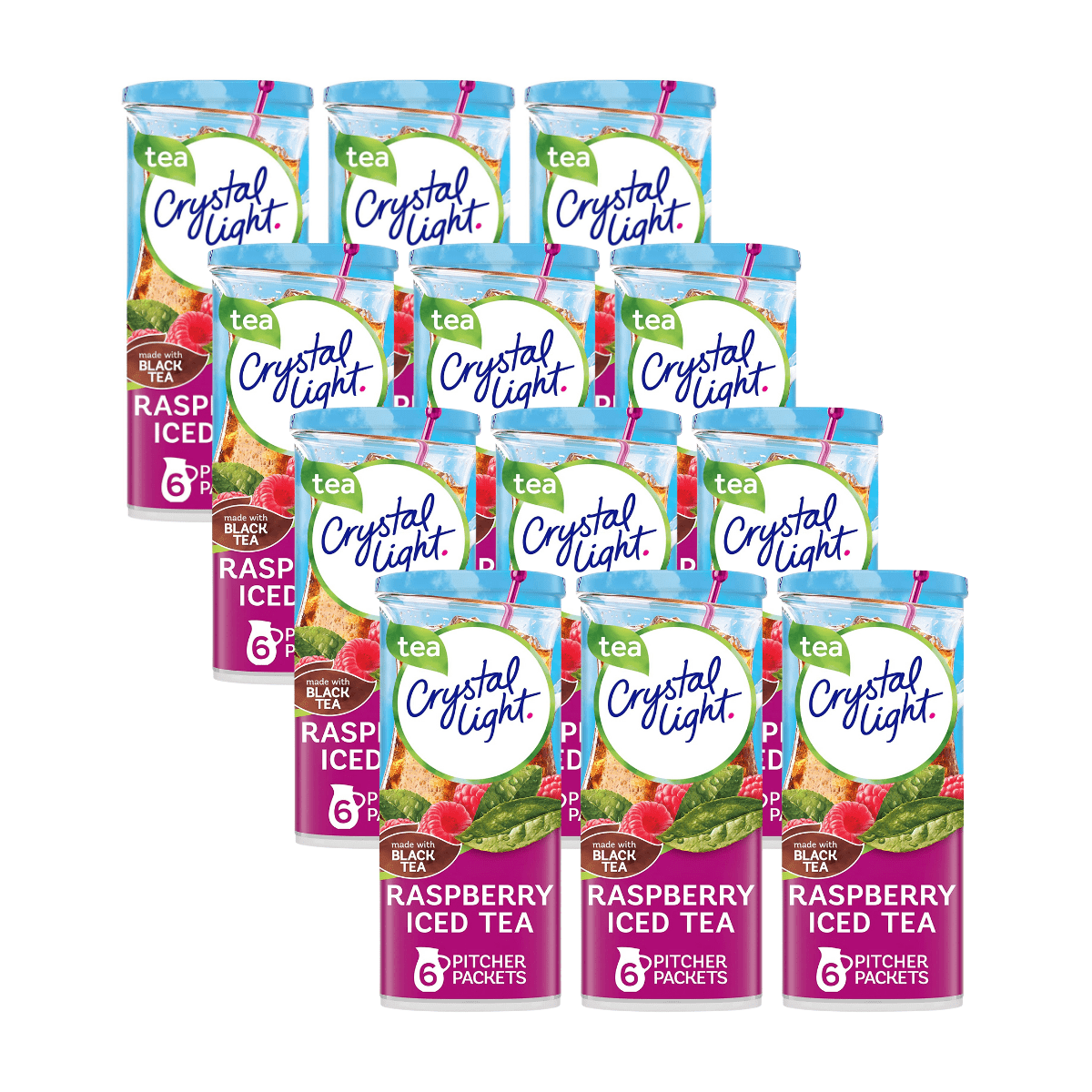 Crystal Light Pitcher Packets, Raspberry Iced Tea , 1.6 OZ (Pack of 12